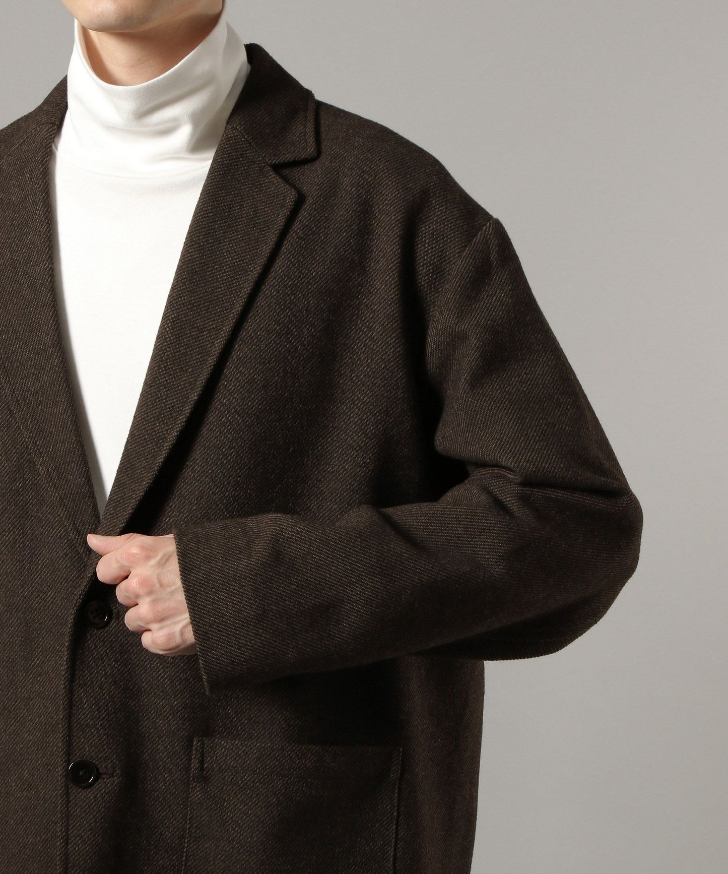 【RAGEBLUE】 質感羊毛混紡單排釦西裝外套