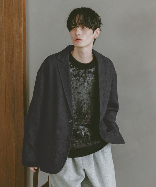 【RAGEBLUE】 質感羊毛混紡單排釦西裝外套