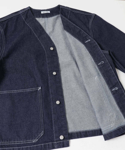 【URBAN RESEARCH DOORS】FORK&SPOON JF 丹寧無領牛仔外套 夾克
