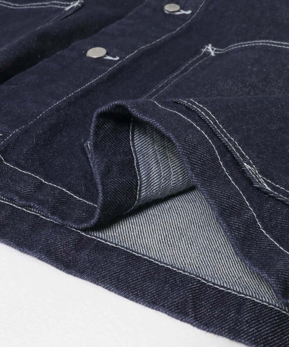 【URBAN RESEARCH DOORS】FORK&SPOON JF 丹寧無領牛仔外套 夾克