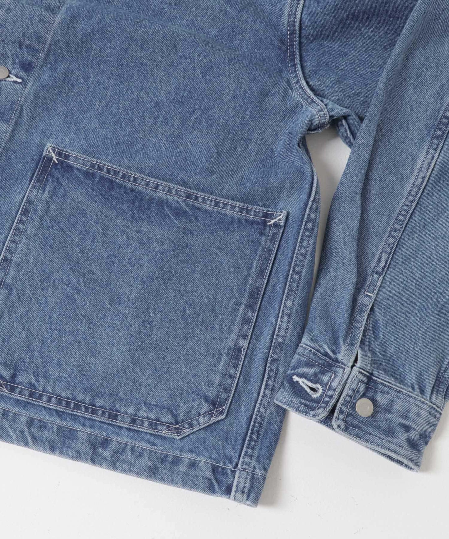 【URBAN RESEARCH DOORS】FORK&SPOON JF 丹寧無領牛仔外套 夾克