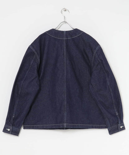 【URBAN RESEARCH DOORS】FORK&SPOON JF 丹寧無領牛仔外套 夾克