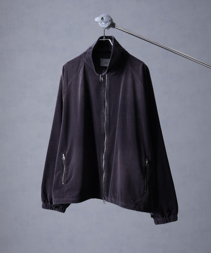 【Art re A】welise 復古天鵝絨質感寬鬆版運動夾克