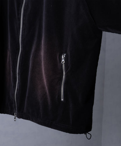 【Art re A】welise 復古天鵝絨質感寬鬆版運動夾克