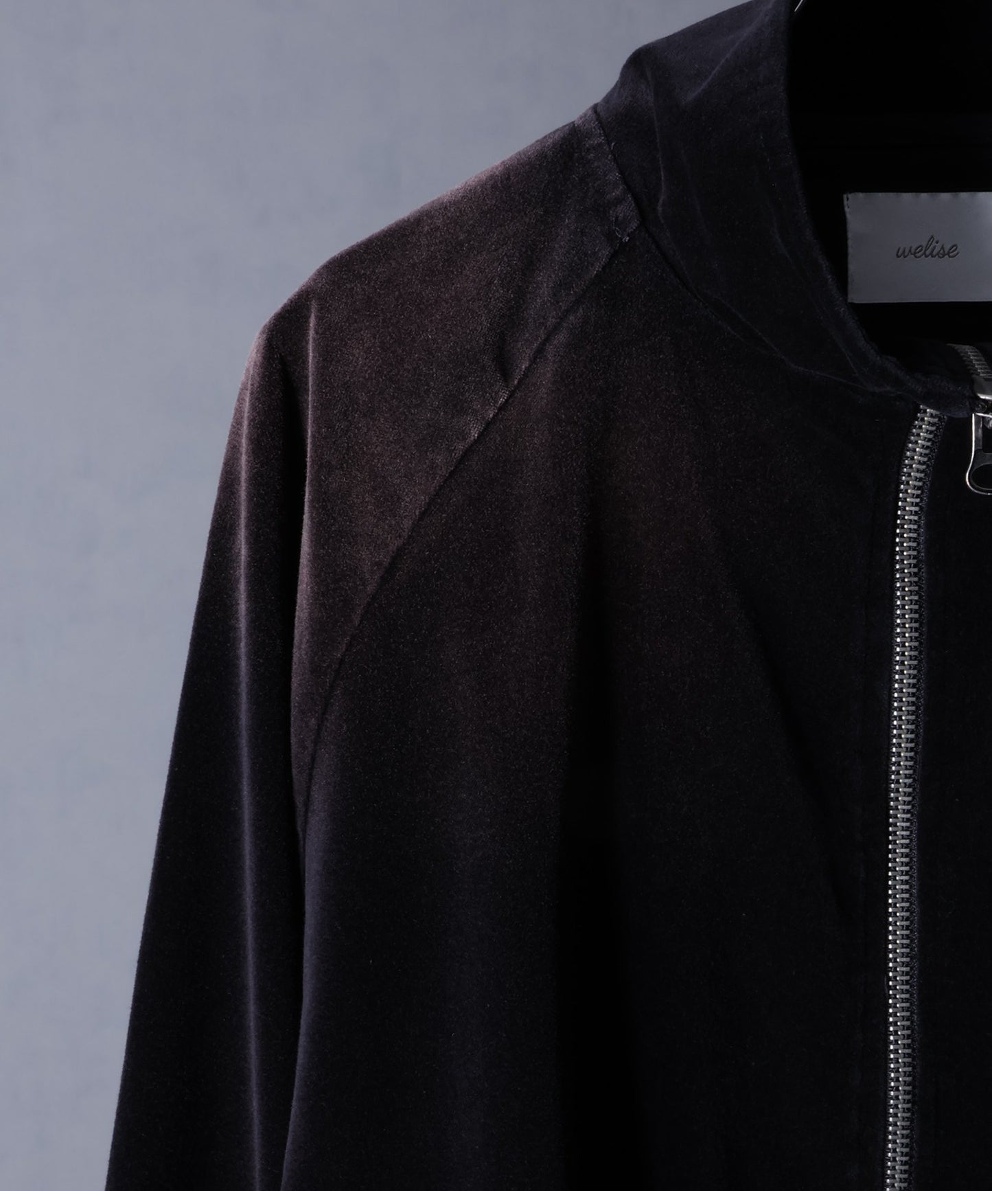 【Art re A】welise 復古天鵝絨質感寬鬆版運動夾克