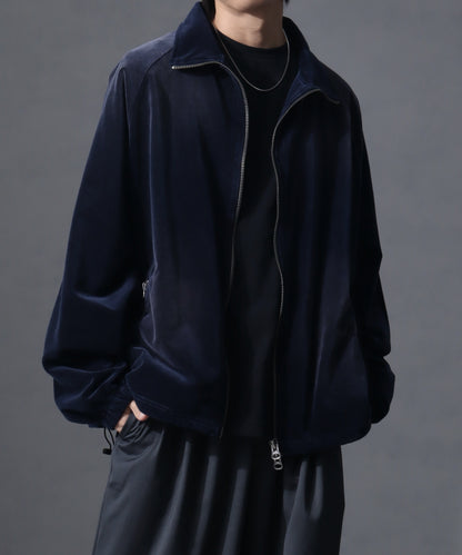 【Art re A】welise 復古天鵝絨質感寬鬆版運動夾克