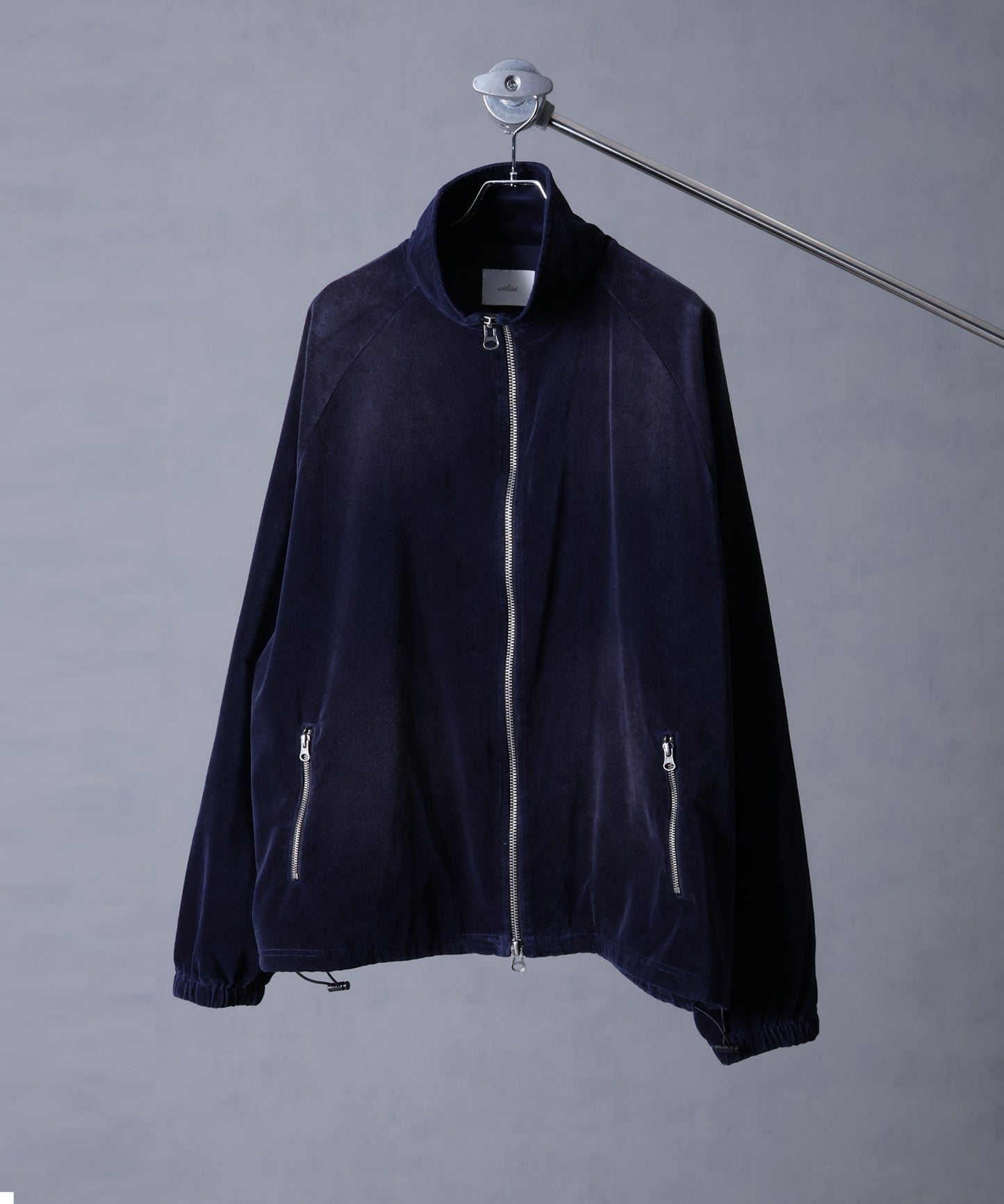 【Art re A】welise 復古天鵝絨質感寬鬆版運動夾克