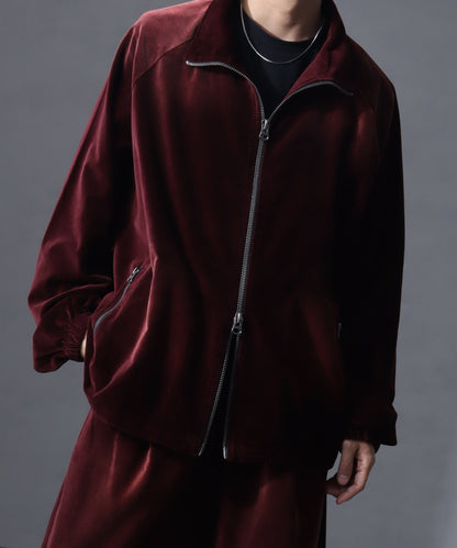 【Art re A】welise 復古天鵝絨質感寬鬆版運動夾克