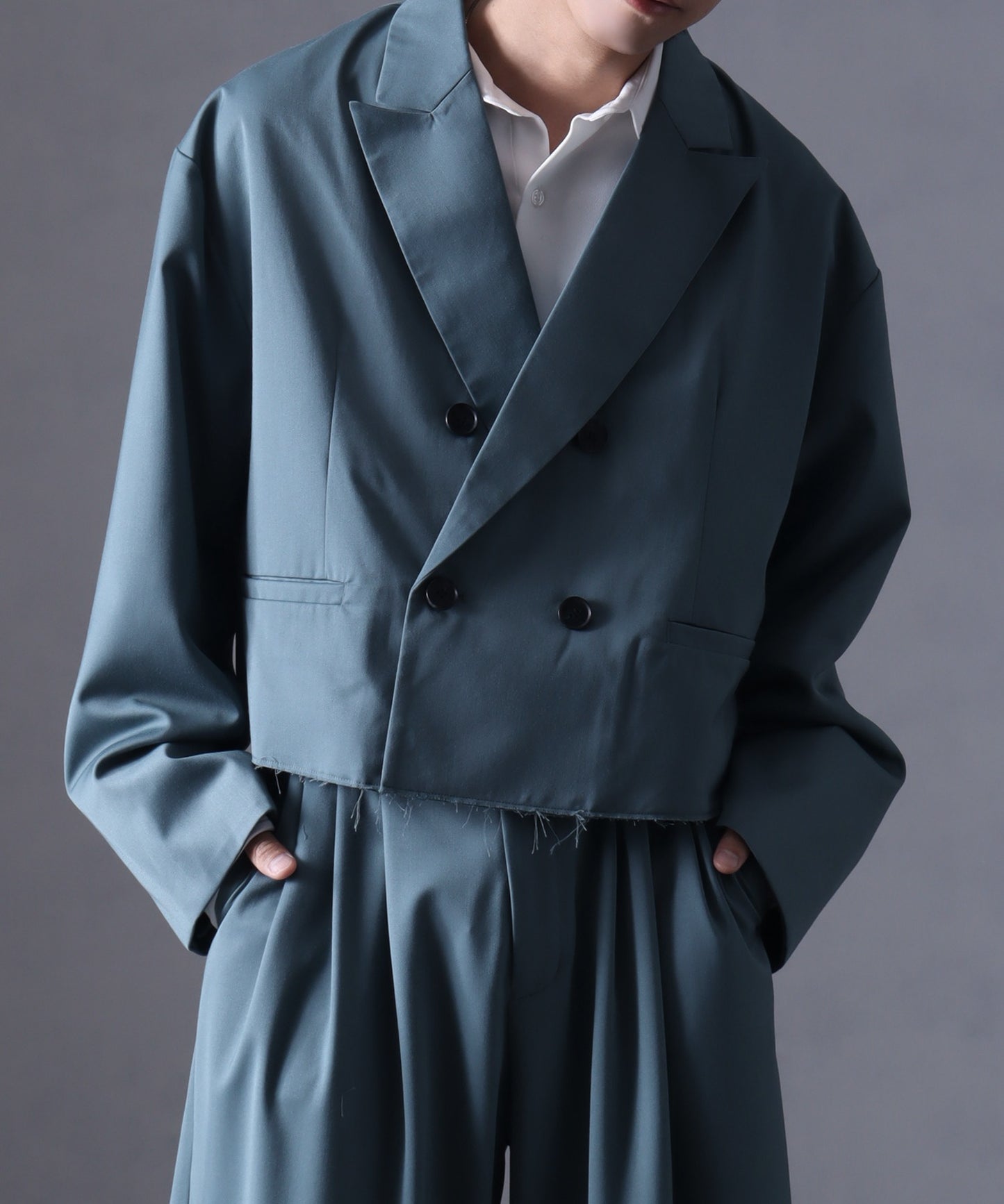 【Art re A】welise 自然毛邊仿舊短版西裝外套