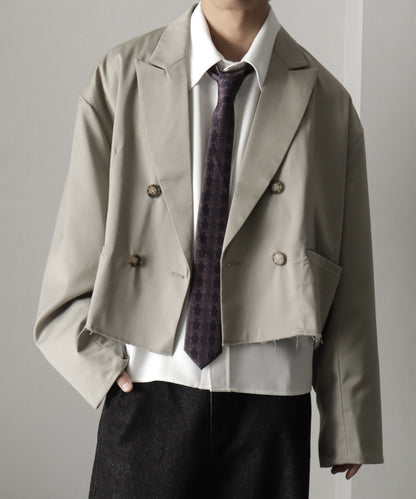 【Art re A】welise 自然毛邊仿舊短版西裝外套