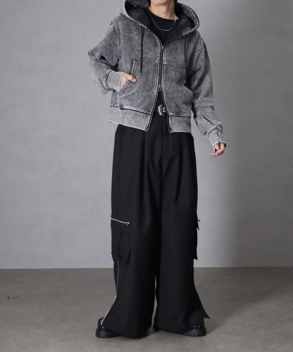 【Art re A】welise 復古水洗短版連帽外套