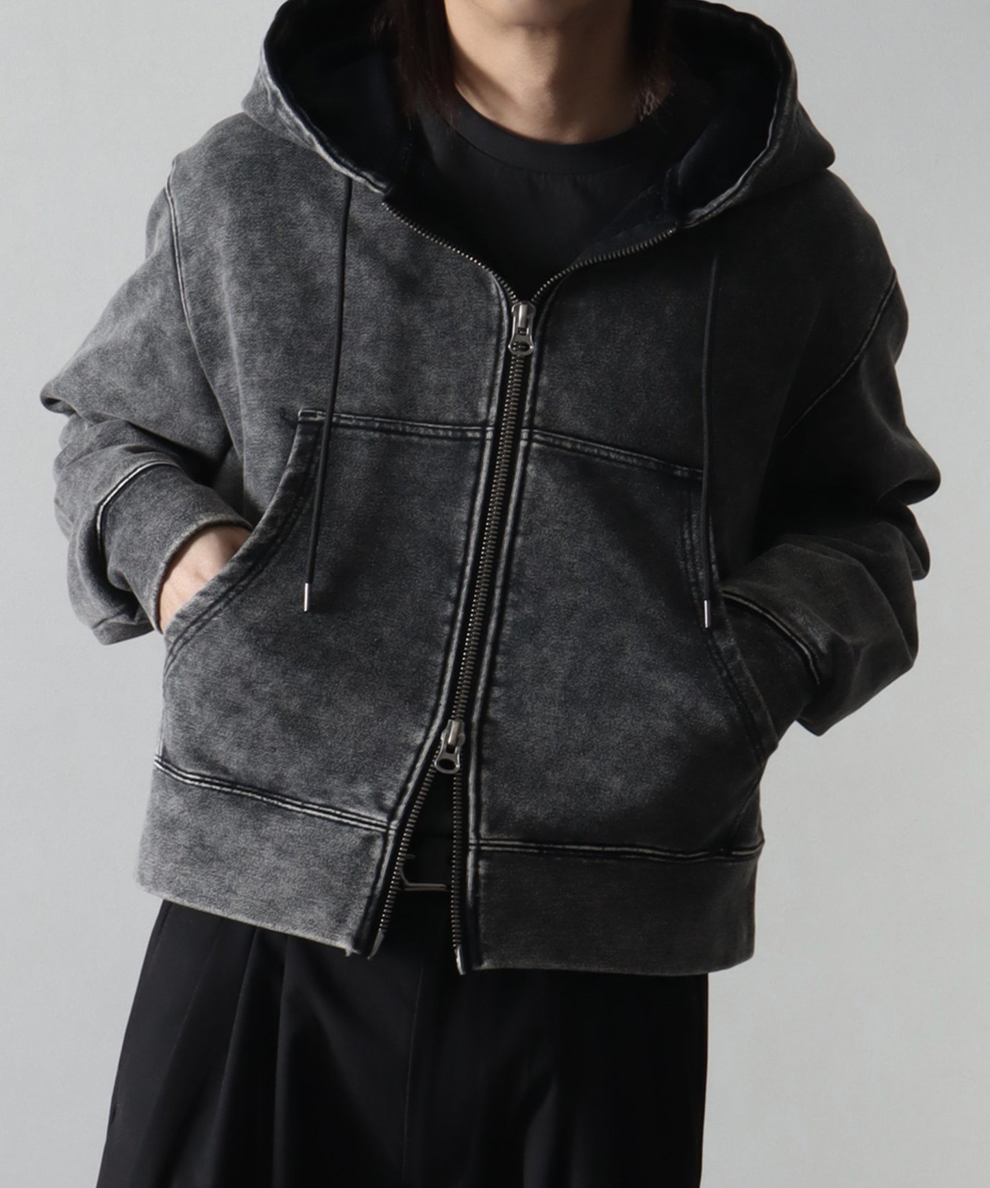 【Art re A】welise 復古水洗短版連帽外套