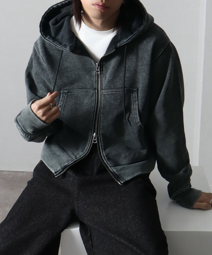 【Art re A】welise 復古水洗短版連帽外套