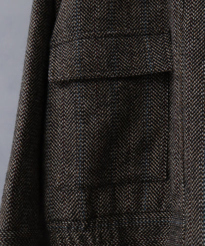 【Art re A】welise 羊毛混紡粗花呢拉鍊外套