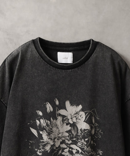 【Art re A】welise 摩登花卉圖騰仿舊雪染T恤 短T