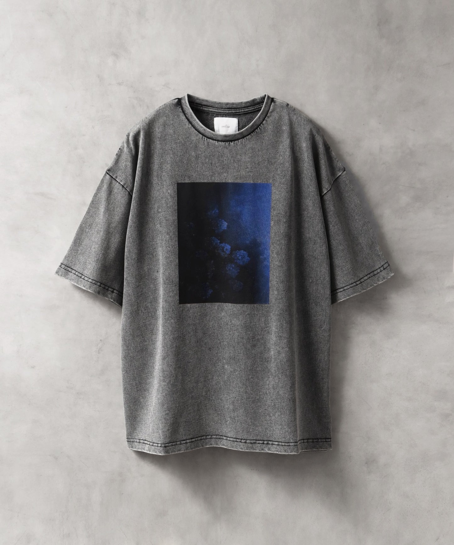 【Art re A】welise 摩登花卉圖騰仿舊雪染T恤 短T