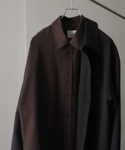 【Art re A】welise 垂墜感拼接條紋假兩件襯衫