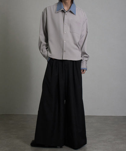 【Art re A】welise 垂墜感拼接條紋假兩件襯衫