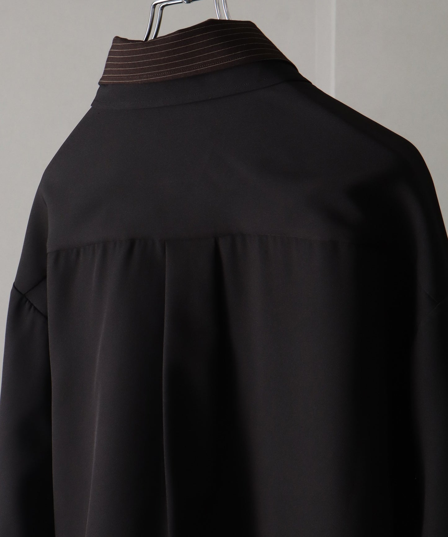 【Art re A】welise 垂墜感拼接條紋假兩件襯衫