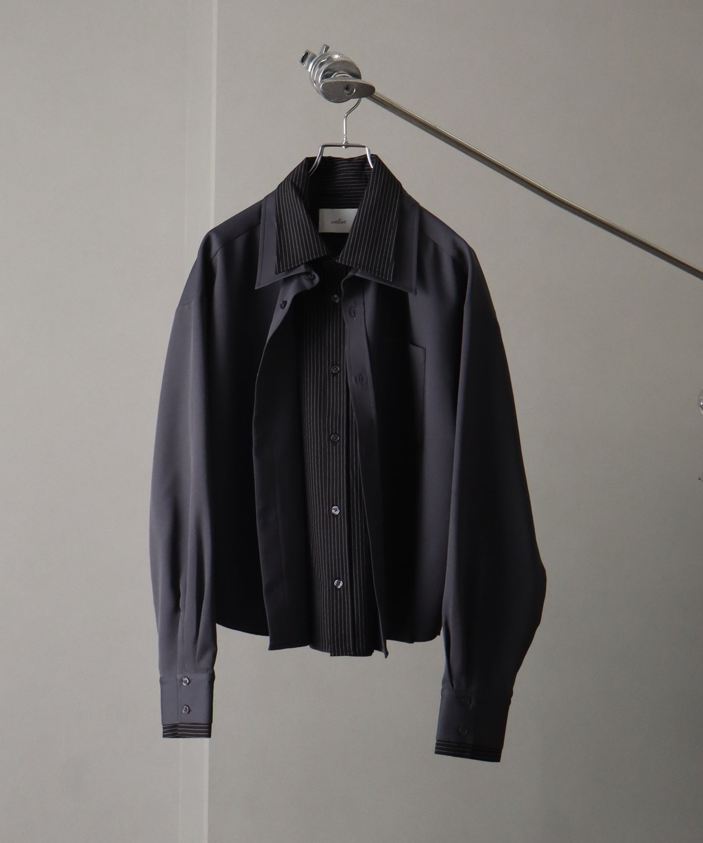 【Art re A】welise 垂墜感拼接條紋假兩件襯衫