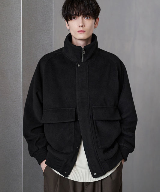 【ASTRONOMY】ETELIO 羊毛混紡梅爾頓立領夾克