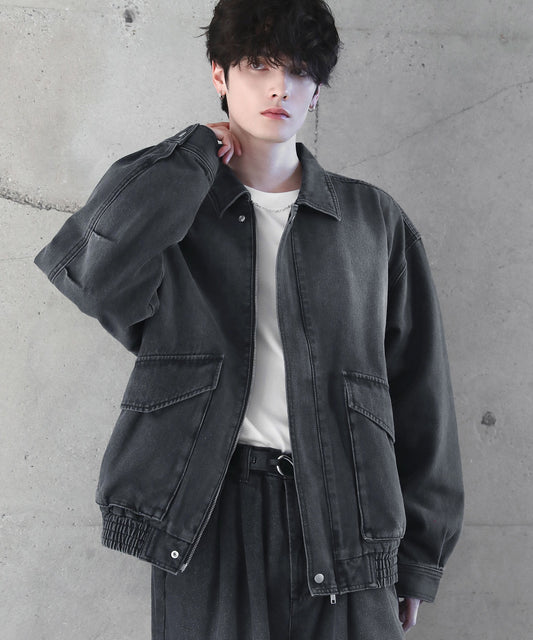 【ASTRONOMY】ETELIO 軍裝風12oz厚磅丹寧短版外套