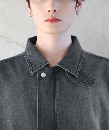 【ASTRONOMY】ETELIO 軍裝風12oz厚磅丹寧短版外套