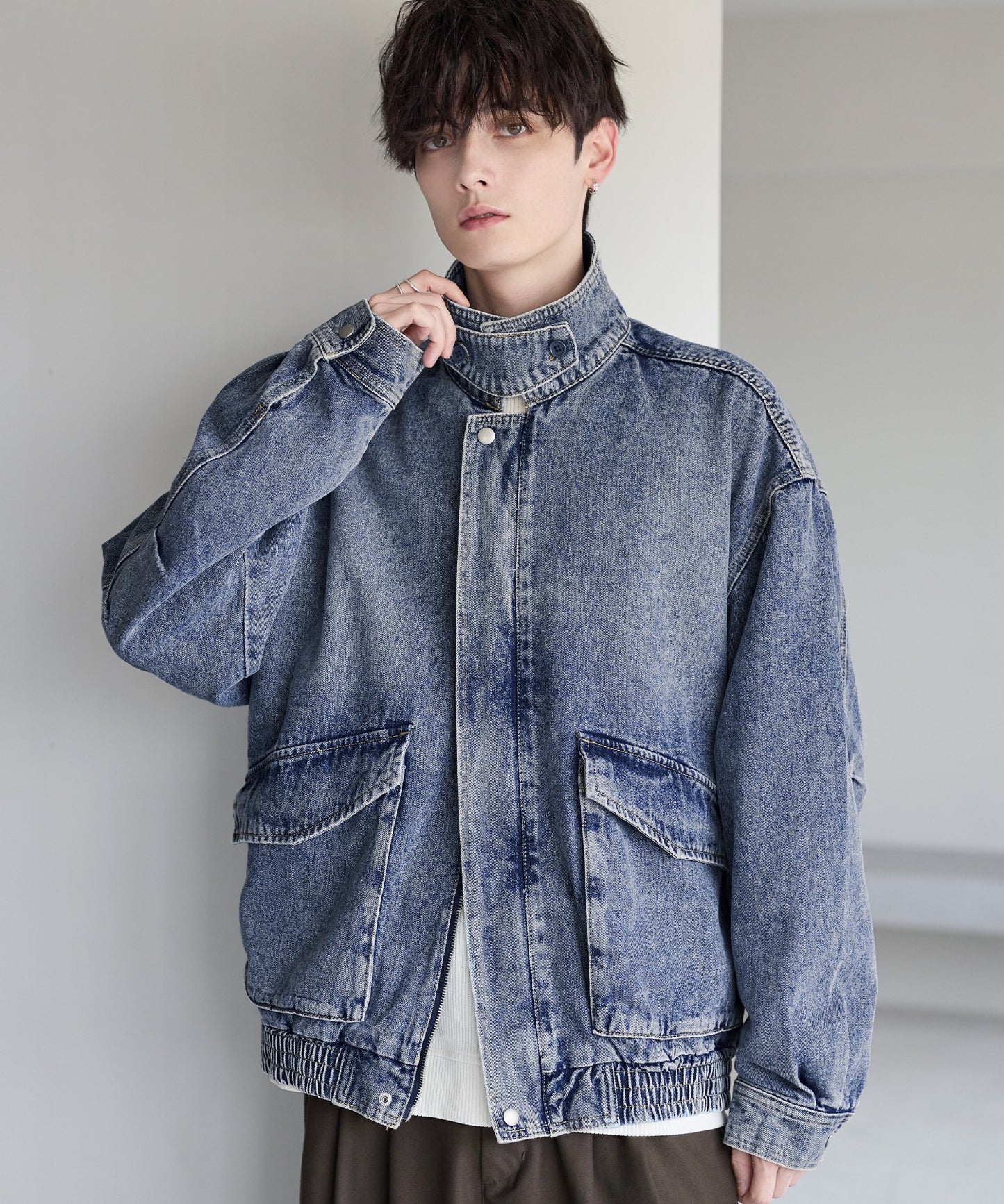 【ASTRONOMY】ETELIO 軍裝風12oz厚磅丹寧短版外套