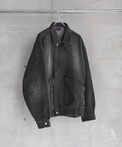 【ASTRONOMY】ETELIO 軍裝風12oz厚磅丹寧短版外套