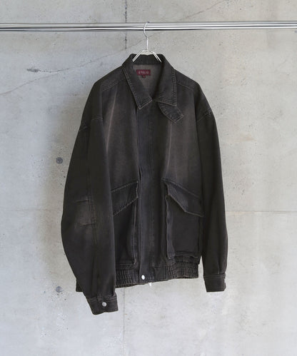 【ASTRONOMY】ETELIO 軍裝風12oz厚磅丹寧短版外套