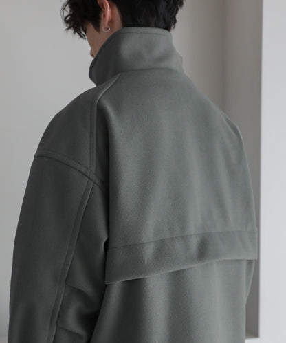 【ASTRONOMY】落肩寬鬆版梅爾頓立領拉鍊外套