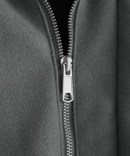 【ASTRONOMY】落肩寬鬆版梅爾頓立領拉鍊外套