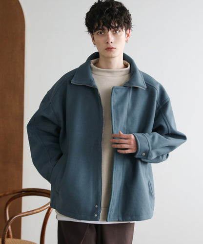 【ASTRONOMY】落肩寬鬆版梅爾頓立領拉鍊外套