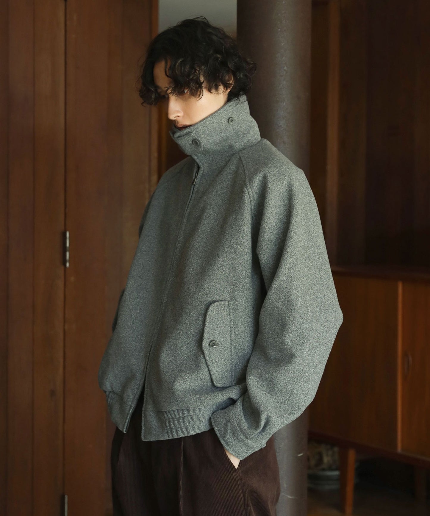 【ASTRONOMY】Bleme 雙向拉鍊拉格蘭袖立領外套