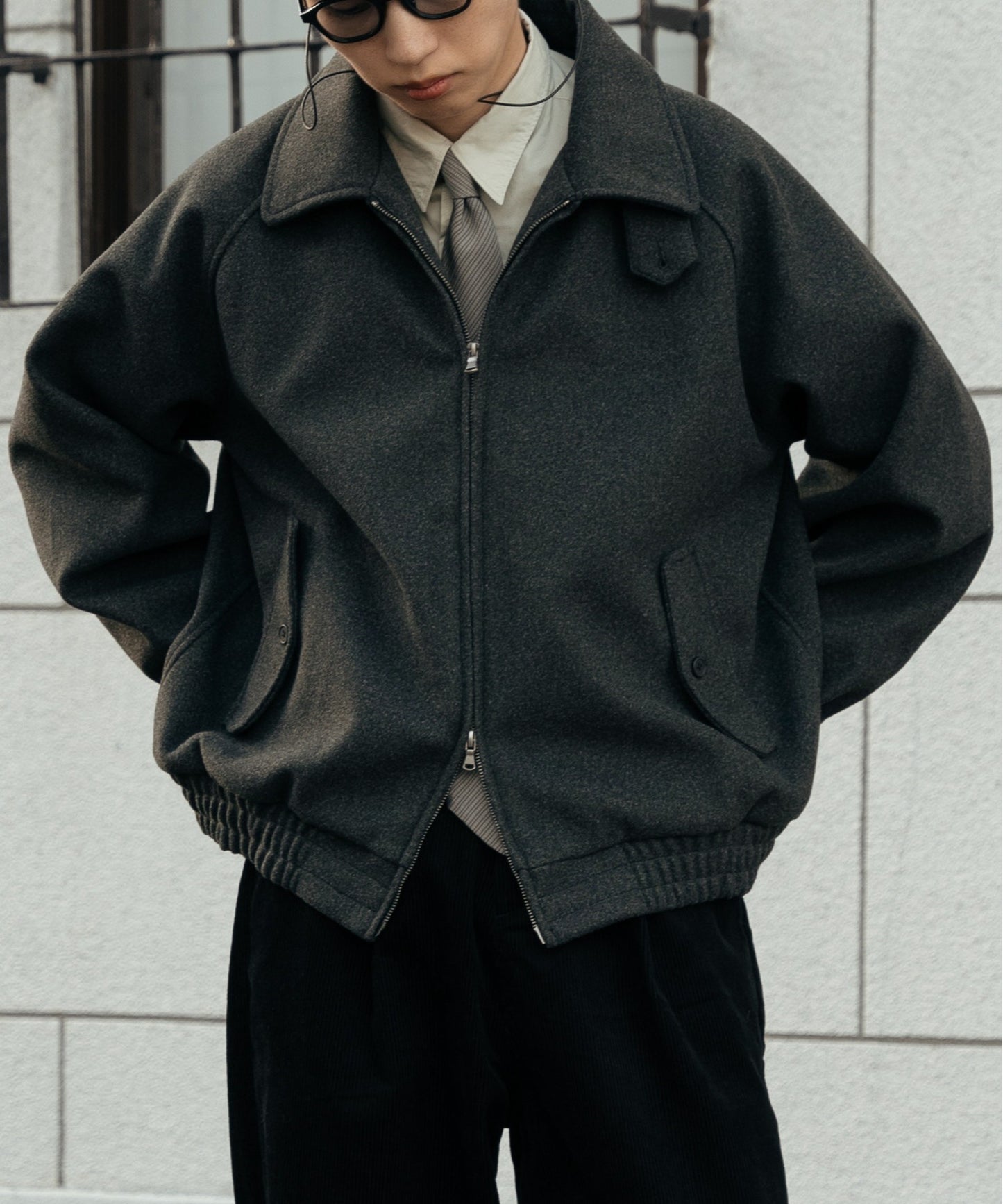 【ASTRONOMY】Bleme 雙向拉鍊拉格蘭袖立領外套