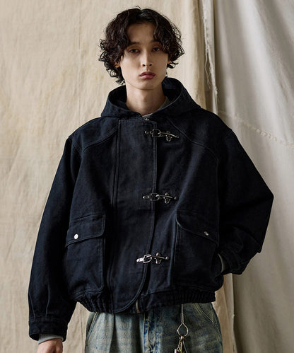 【ASTRONOMY】Bleme 復古重磅雙層扣連帽工裝外套