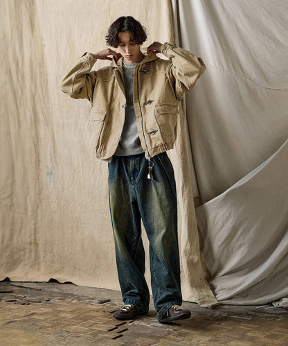 【ASTRONOMY】Bleme 復古重磅雙層扣連帽工裝外套