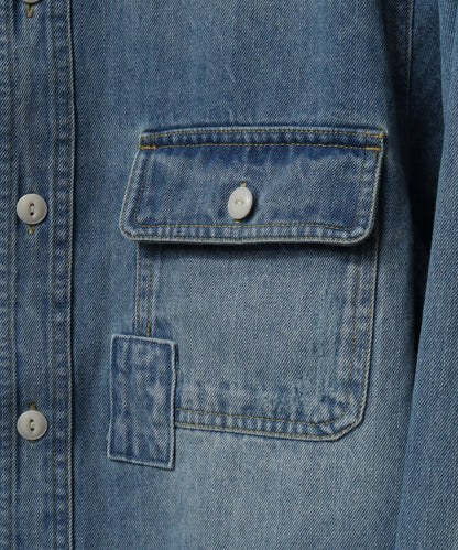 【Art re A】10oz 重磅破壞風復古牛仔襯衫