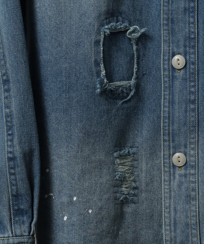 【Art re A】10oz 重磅破壞風復古牛仔襯衫