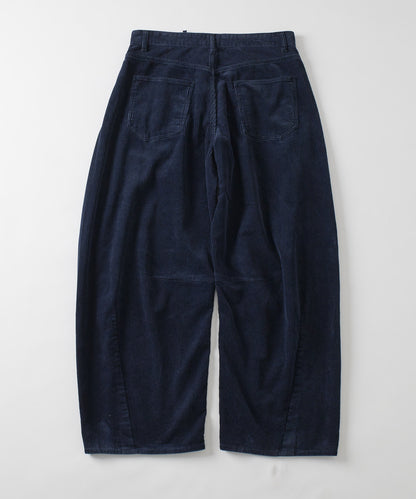 【FREAK’S STORE】寬版剪裁 曲線燈芯絨長褲