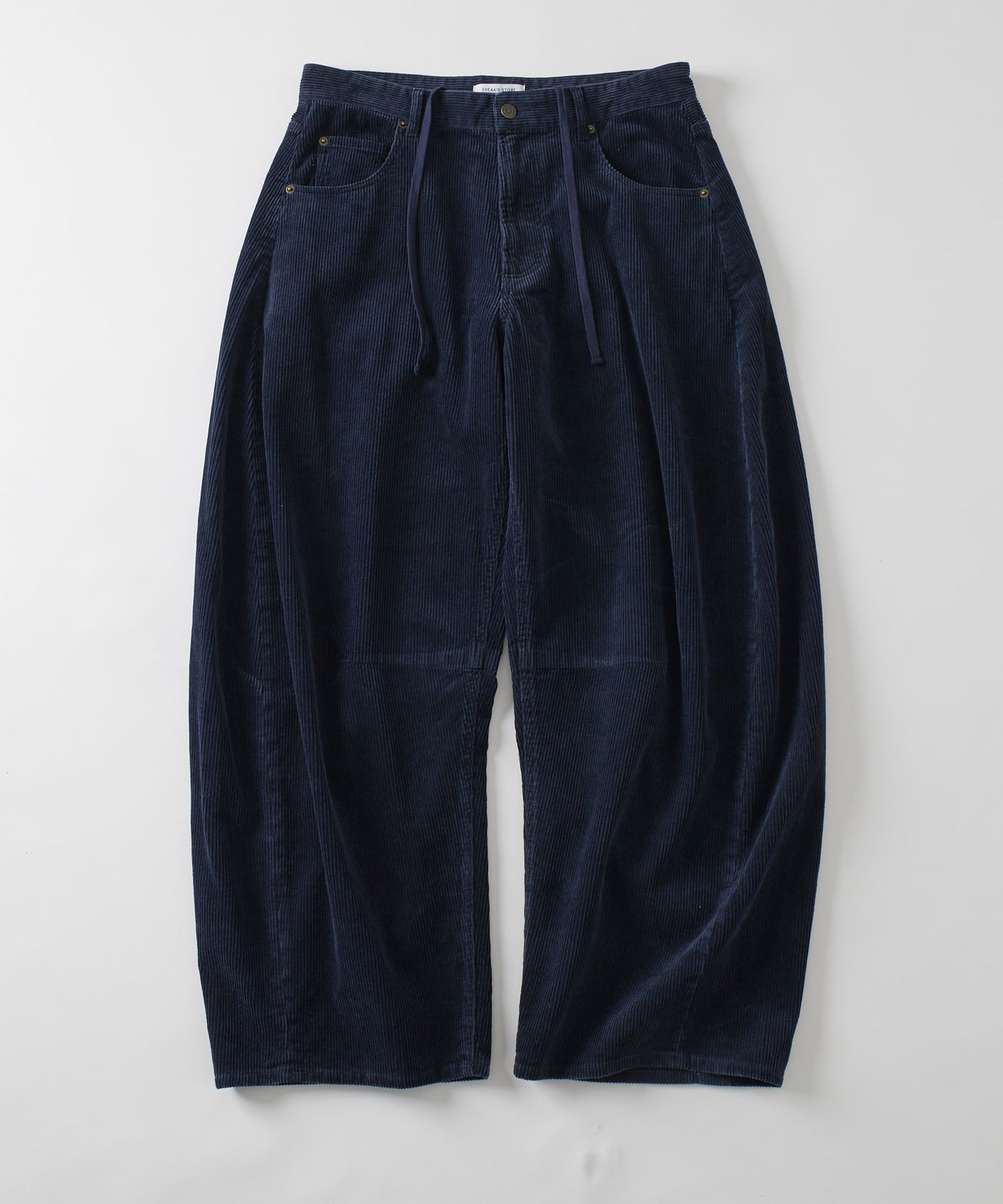 【FREAK’S STORE】寬版剪裁 曲線燈芯絨長褲