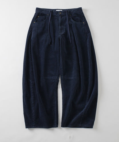 【FREAK’S STORE】寬版剪裁 曲線燈芯絨長褲