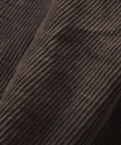 【FREAK’S STORE】寬版剪裁 曲線燈芯絨長褲