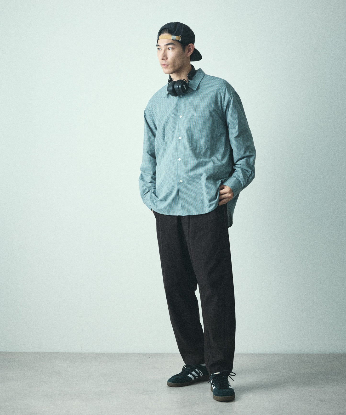 【FREAK’S STORE】寬版曲線剪裁 錐形長褲