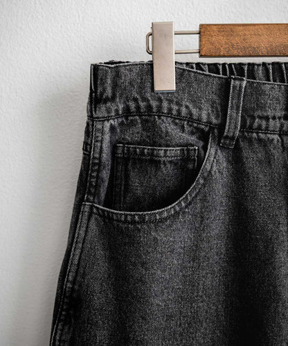 【Rocky Monroe】KANGO特別合作款 寬版錐形丹寧工裝長褲