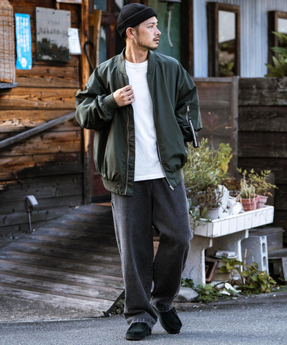 【Rocky Monroe】KANGO特別合作款 寬版錐形丹寧工裝長褲