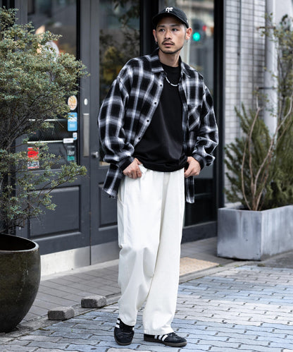 【Rocky Monroe】KANGO特別合作款 寬版錐形丹寧工裝長褲