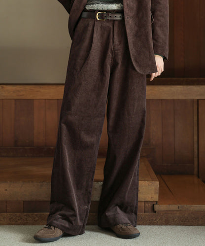 【ASTRONOMY】Bleme 經典厚磅燈芯絨寬版西裝長褲