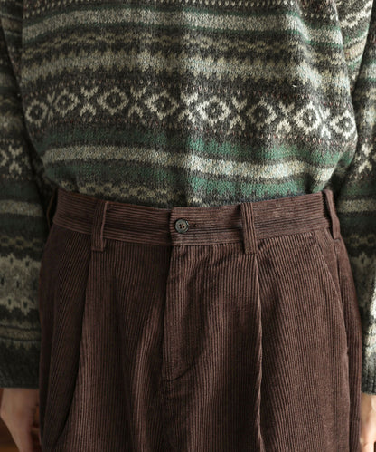 【ASTRONOMY】Bleme 經典厚磅燈芯絨寬版西裝長褲