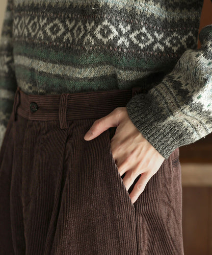 【ASTRONOMY】Bleme 經典厚磅燈芯絨寬版西裝長褲